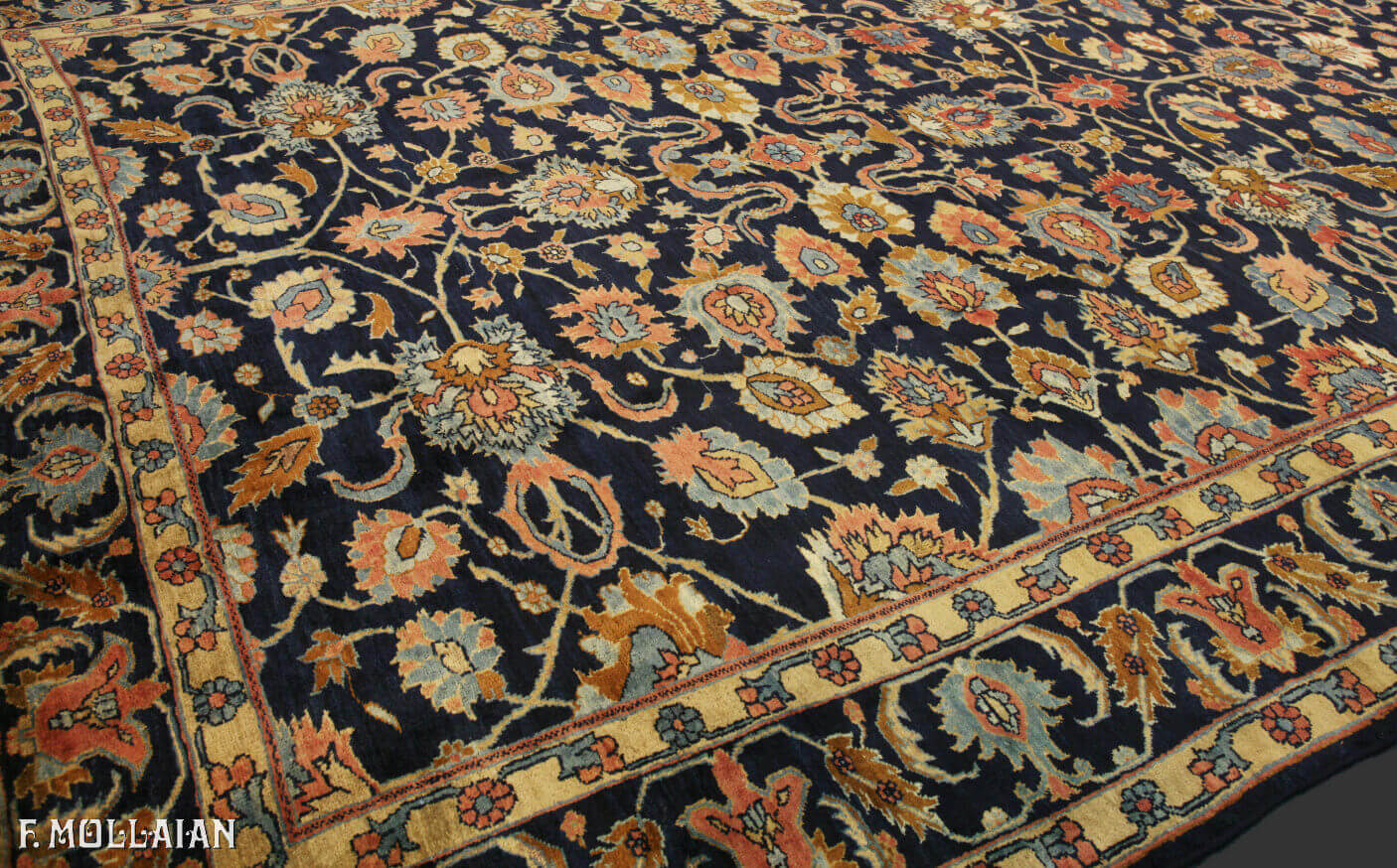 Tapis Persan Antique Saruk Mohajeran n°:92116590